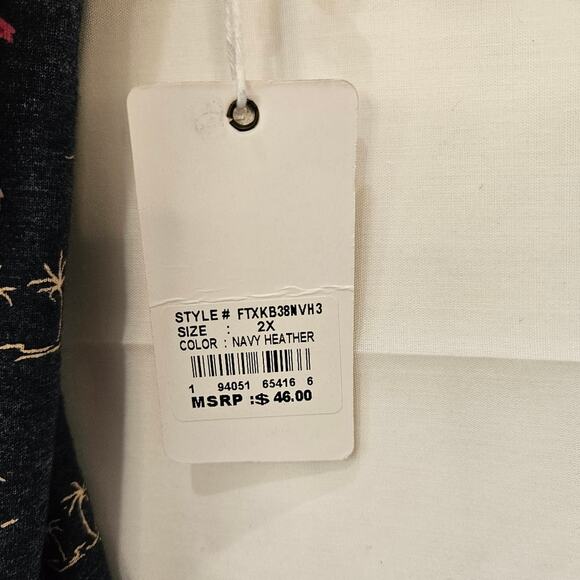 Free Planet Flamingo AOP Short Sleeve Tee Pink Blue Size 2X - Picture 5 of 8